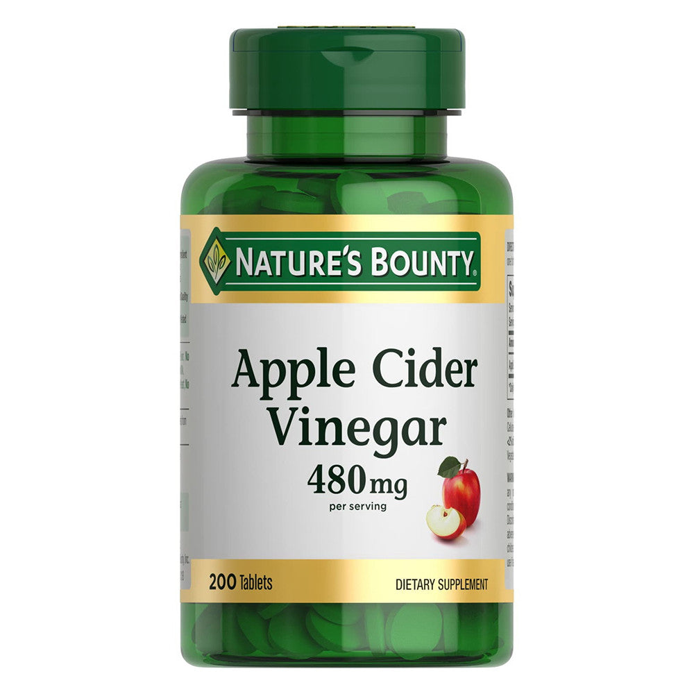 Natures Bounty Apple Cider Vinegar 480 Mg Tablets, 200 Ea